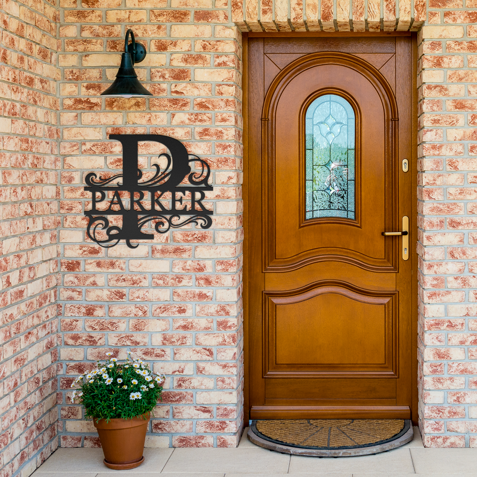 Custom Initial & Last Name Metal Sign –  Perfect Housewarming Gift