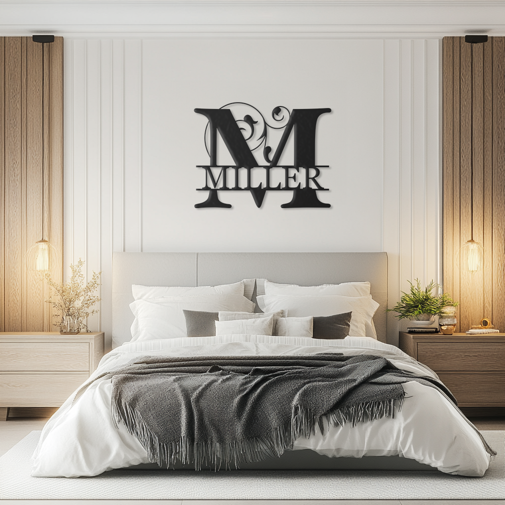 Personalized Couple Last Name Metal Sign – Anniversary Gift for Him/Her