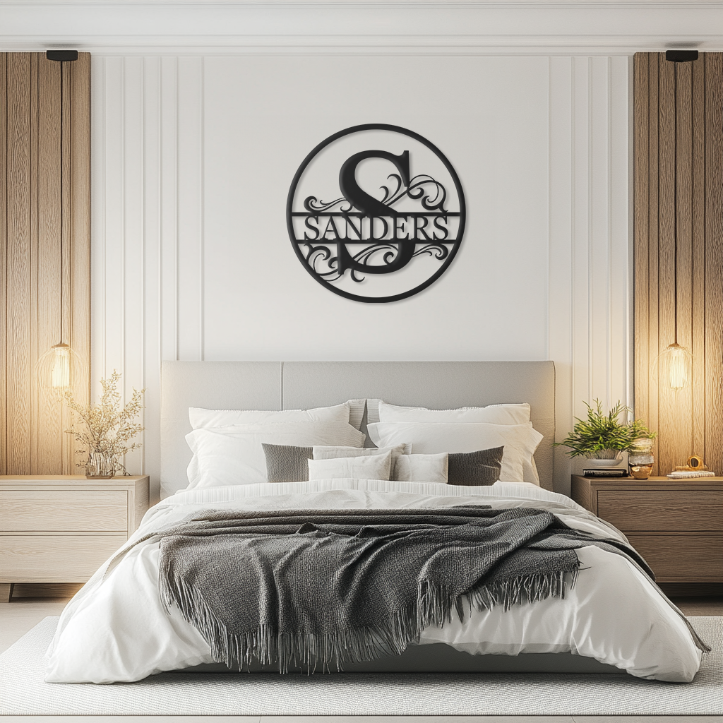 Custom Couple Last Name Metal Sign – Romantic Keepsake for Home